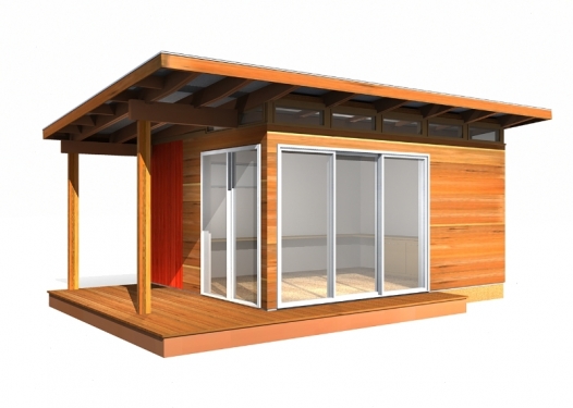 modern-shed pre-fab shed kit: 12' x 16' coastal - prefab